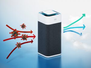 an-air-purifier-taking-in-contaminated-air-and-releasing-clean-air